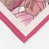 Floral Waterverf roze pastel patroon personalisere Fleece Deken (Hoek)