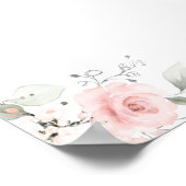 Floral Waterverf roze roze roze meisje BLANK Poster (Hoek)