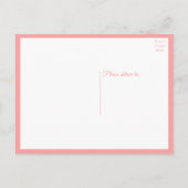 Floral Waterverf Roze Ruwen Bieden Dank je Briefkaart (Achterkant)