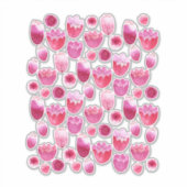 Floral Waterverf Roze Sticker (Voorkant)