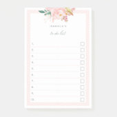 Floral Waterverf Roze Tuin Roos Gecontroleerd Do L Post-it® Notes (Voorkant)