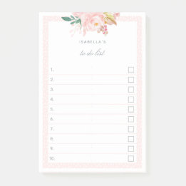 Floral Waterverf Roze Tuin Roos Gecontroleerd Do L Post-it® Notes