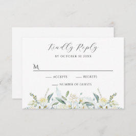 Floral-waterverf RSVP Kaartje