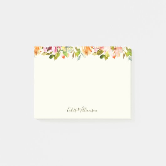Floral Waterverf Rustic Country Art Specialized Post-it® Notes (Voorkant)