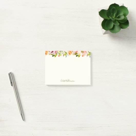 Floral Waterverf Rustic Country Art Specialized Post-it® Notes (Kantoor)