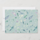 Floral Waterverf Rustic Lila Funeral Sympathie Bedankkaart (Achterkant)