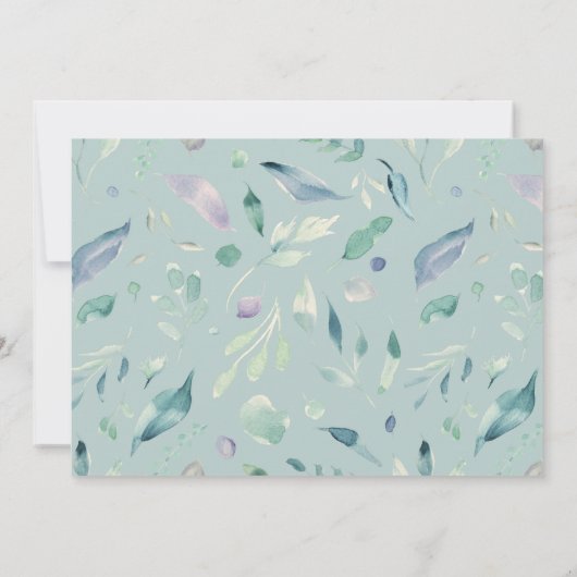 Floral Waterverf Rustic Lila Funeral Sympathie Bedankkaart (Achterkant)