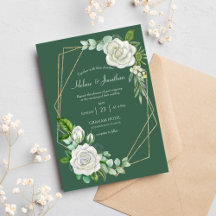 Floral Waterverf Sage Green Rustic Boho Wedding