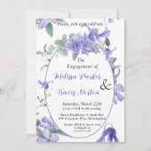 Floral, waterverf schendt Engagement Party Kaart (Voorkant)