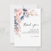 Floral Waterverf Script Baby shower Bedankkaart (Voorkant)