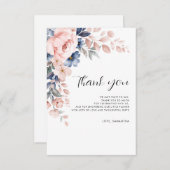 Floral Waterverf Script Baby shower Bedankkaart (Voorkant / Achterkant)