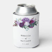 Floral Waterverf Script bruiloft Blikjeskoeler (Blikje Voorkant)