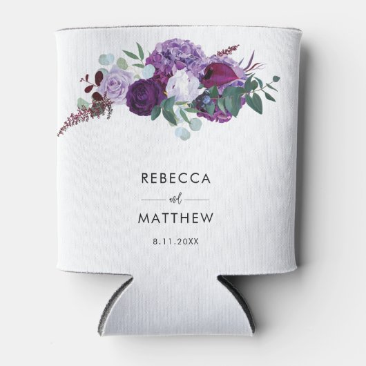 Floral Waterverf Script bruiloft Blikjeskoeler (Voorkant)