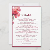 Floral Waterverf Script Overlay Wedding Kaart (Achterkant)