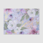  floral waterverf script, paars blauw goud tissuepapier (Voorkant)