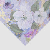  floral waterverf script, paars blauw goud tissuepapier (Detail)