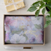  floral waterverf script, paars blauw goud tissuepapier (Geschenk)