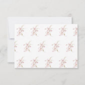 Floral Waterverf Script Pastel Pink Weddenschap RS RSVP Kaartje (Achterkant)