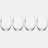 Floral Waterverf Script Vrijgezellenfeest Wijnglas Zonder Voet (Links)