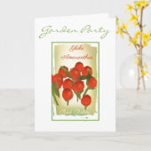 Floral Waterverf Seed Packet nodigt of Noteer Kaar Kaart (Gele Bloem)