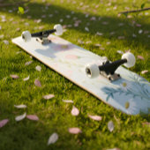 Floral Waterverf Skateboard | botanisch ontwerp