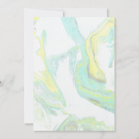 Floral Waterverf sluit zich aan bij ons uitnodigen Kaart (Achterkant)