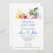 Floral Waterverf Soft Pastel Kaart (Voorkant / Achterkant)