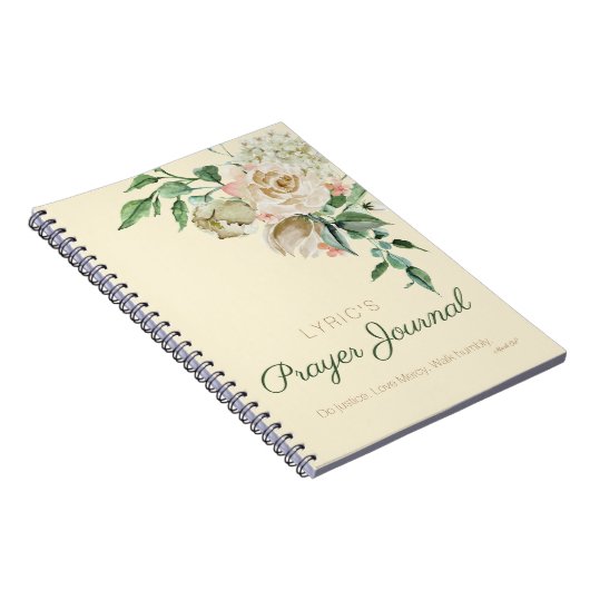 Floral Waterverf Specialized Prayer Journal Notitieboek (Rechterzijde)