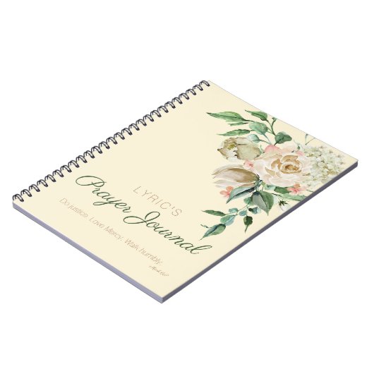 Floral Waterverf Specialized Prayer Journal Notitieboek (Linkerzijde)