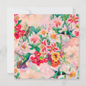 Floral Waterverf Spring Baroque Birthday Gold Kaart (Achterkant)