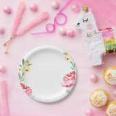 Floral Waterverf Spring Wedding Borden Papieren Bordje (Feest)