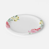 Floral Waterverf Spring Wedding Borden Papieren Bordje (Gekanteld)