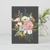 Floral Waterverf Stationery Custom Name Bedankkaart (Staand voorkant)