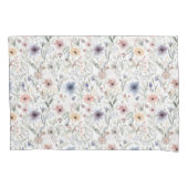 Floral Waterverf Styl Botanical Kussensloop (Voorkant)