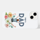 Floral Waterverf-Super Dad Design Case-Mate iPhone Case (Achterkant (horizontaal))