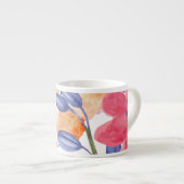 Floral Waterverf Symphony: een naadloos patroon Espresso Kop (Voorkant rechts)