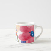 Floral Waterverf Symphony: een naadloos patroon Espresso Kop (Rechts)