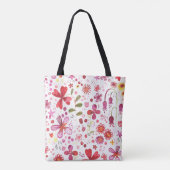 Floral-Waterverf Tote Bag (Achterkant)