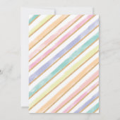 Floral Waterverf Unicorn Baby shower Kaart (Achterkant)