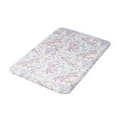 Floral Waterverf Unicorn Pattern Badmat (Gekanteld)