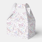 Floral Waterverf Unicorn Pattern Bedankdoosjes (Achterkant)