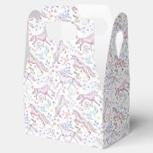 Floral Waterverf Unicorn Pattern Bedankdoosjes (Geopend)