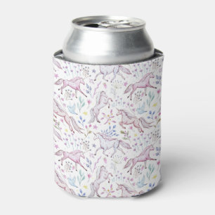 Floral Waterverf Unicorn Pattern Blikjeskoeler