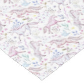 Floral Waterverf Unicorn Pattern Tafelkleed (Gekanteld)
