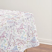 Floral Waterverf Unicorn Pattern Tafelkleed (Voorbeeld)