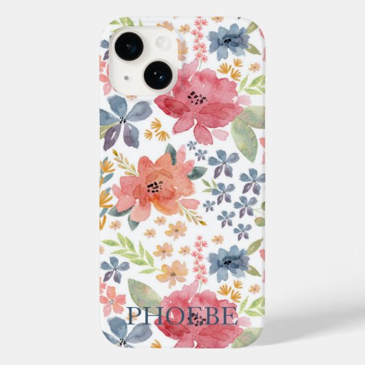Floral Waterverf van telefoonkwestie  Case-Mate iPhone Case (Achterkant)