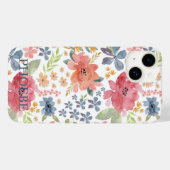 Floral Waterverf van telefoonkwestie  Case-Mate iPhone Case (Achterkant (horizontaal))