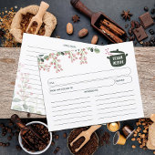 Floral Waterverf Vegan Recept Kaart