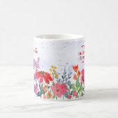 Floral Waterverf Vertrouwen in Jehovah Aangepaste  Koffiemok (Center)