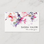 Floral Waterverf Visitekaartje (Voorkant)